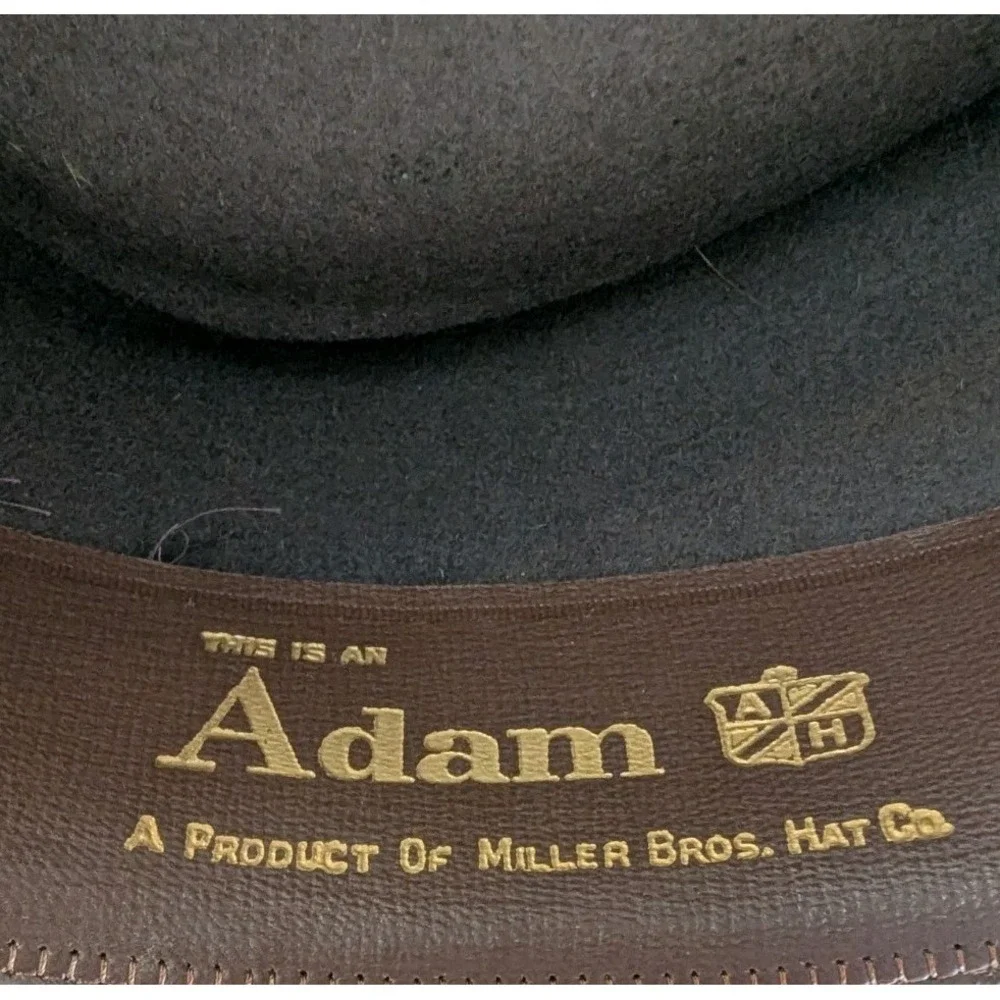 VTG Adam By Miller Hat Bros Gray Fedora Women's Ribbon‎ Trimmed Side Bow Costume